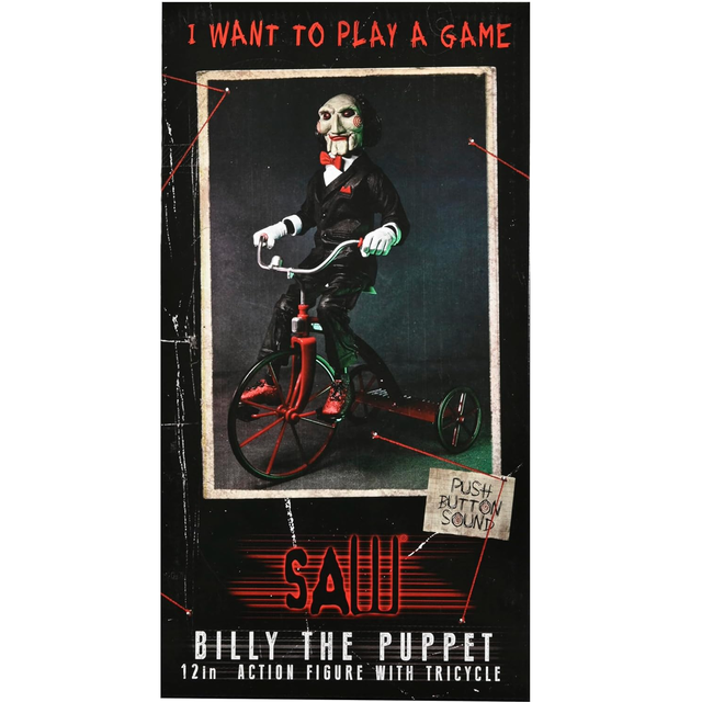 Saw Billy the Puppet with Tricyle & Sound Action Figure 30cm