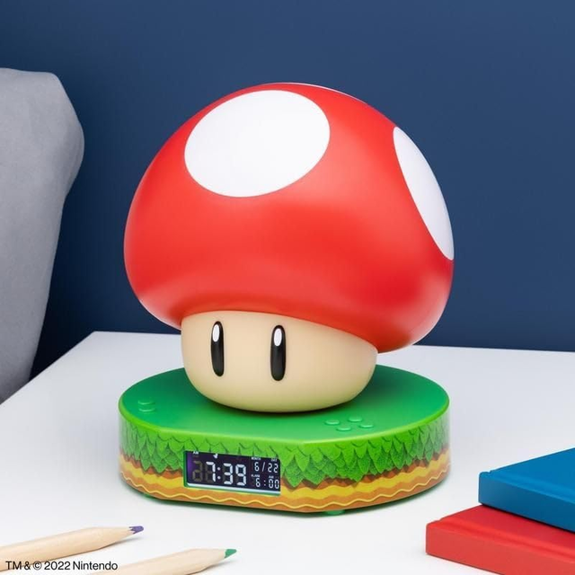 Super Mario Super Mushroom Digital Alarm Clock 14cm