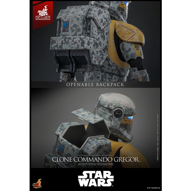 Star Wars The Clone Wars Action Figure 1/6 Clone Commando Gregor Hot Toys Exclusive 30cm