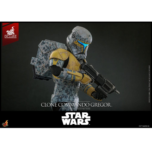 Star Wars The Clone Wars Action Figure 1/6 Clone Commando Gregor Hot Toys Exclusive 30cm