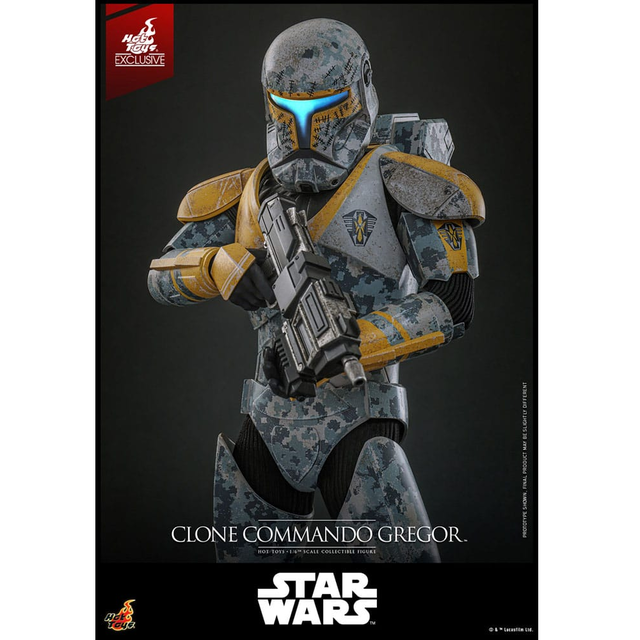 Star Wars The Clone Wars Action Figure 1/6 Clone Commando Gregor Hot Toys Exclusive 30cm