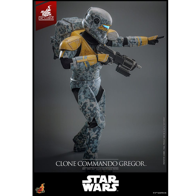 Star Wars The Clone Wars Action Figure 1/6 Clone Commando Gregor Hot Toys Exclusive 30cm