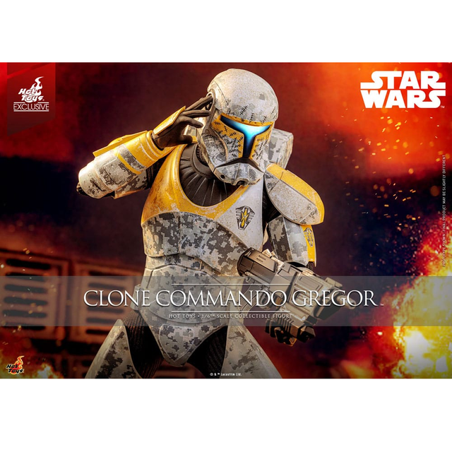 Star Wars The Clone Wars Action Figure 1/6 Clone Commando Gregor Hot Toys Exclusive 30cm