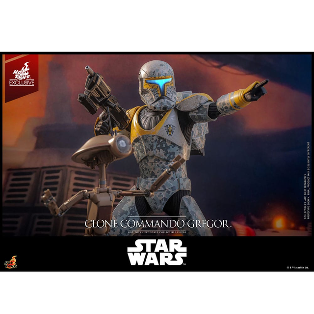 Star Wars The Clone Wars Action Figure 1/6 Clone Commando Gregor Hot Toys Exclusive 30cm