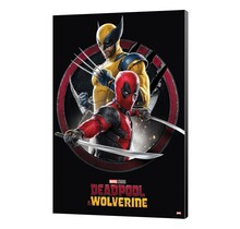 Marvel Wooden Wall Art Deadpool & Wolverine 01 Action 35 x 50 cm
