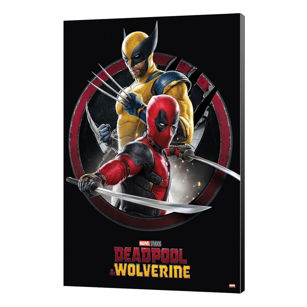 Semic Marvel Wooden Wall Art Deadpool & Wolverine 01