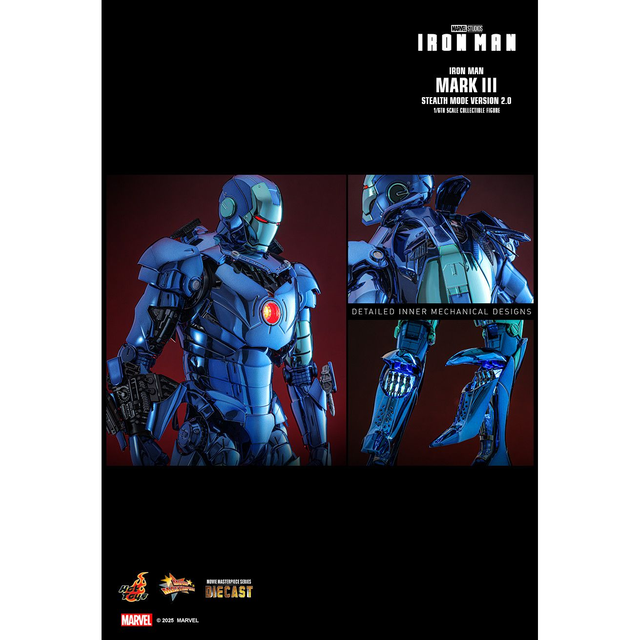 Iron Man Movie Masterpiece 1/6 Iron Man Mark III Stealth Mode Version 2.0 Hot Toys Exclusive Action Figure 33cm Iron Man Movie Masterpiece 1/6 Iron Man Mark III Stealth Mode Version 2.0 Hot Toys Exclusive Action Figure 33cm