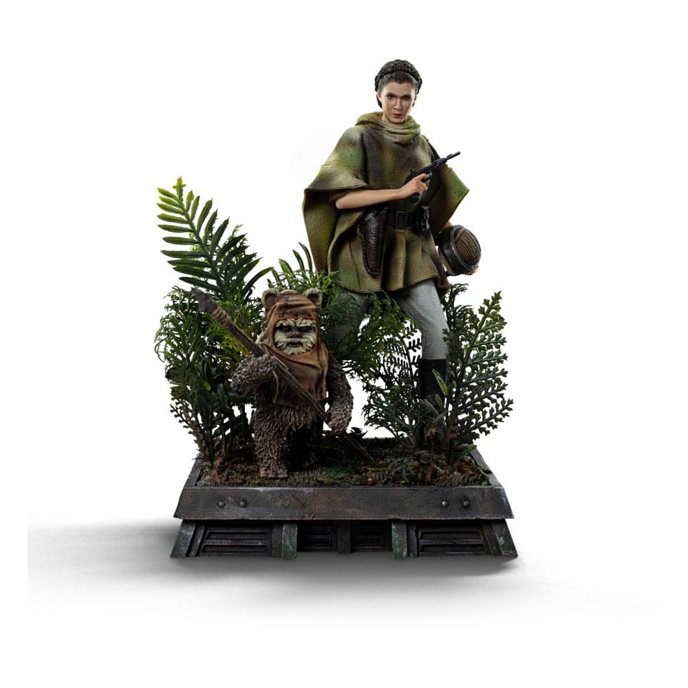 Iron Studios Star Wars Statue Leia and Wicket afbeelding
