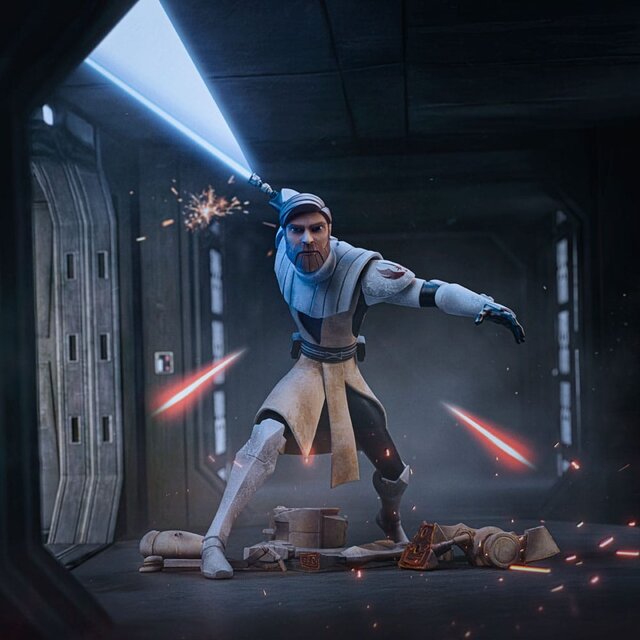 Star Wars The Clone Wars Deluxe Art Scale Statue 1/10 Obi-Wan Kenobi 27cm Star Wars The Clone Wars Deluxe Art Scale Statue 1/10 Obi-Wan Kenobi 27cm