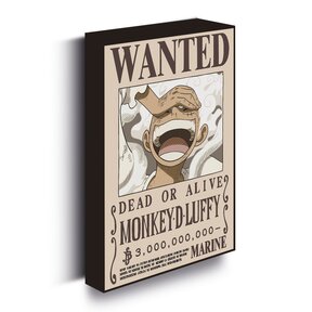 One Piece Luffy Wanted Light Canvas