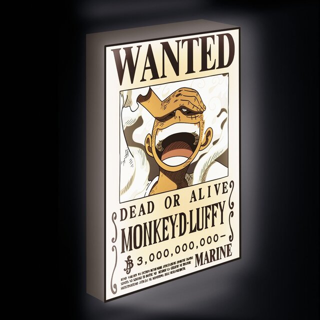 One Piece Luffy Gear 5 Wanted Light Canvas 40 X 30 cm