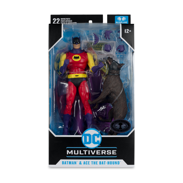 DC Multiverse Action Figure Batman & Ace the Bat-Hound (Silver Age) Platinum 18cm
