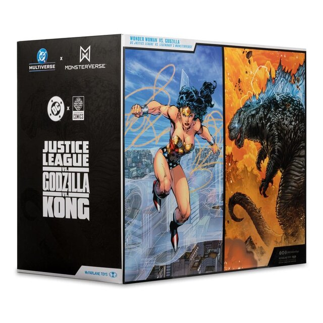 DC Multiverse Justice League x Monsterverse 2-Pack Wonder Woman Vs. Godzilla