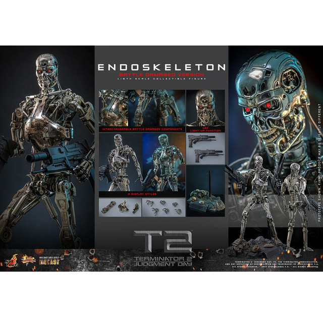 Terminator 2: Judgment Day Movie Masterpiece Action Figure 1/6 Endoskeleton (Battle Damaged Version) 31cm