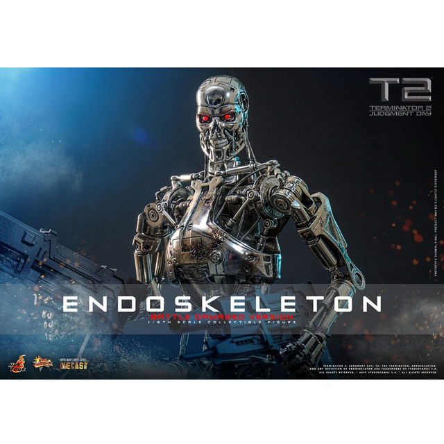 Terminator 2: Judgment Day Movie Masterpiece Action Figure 1/6 Endoskeleton (Battle Damaged Version) 31cm