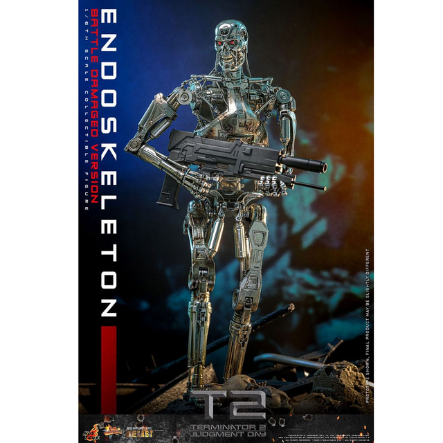 Terminator 2: Judgment Day Movie Masterpiece Action Figure 1/6 Endoskeleton (Battle Damaged Version) 31cm