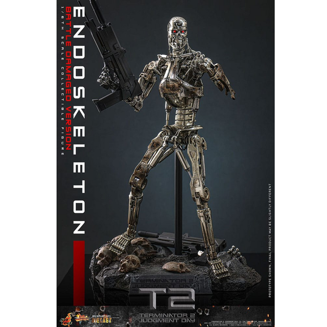 Terminator 2: Judgment Day Movie Masterpiece Action Figure 1/6 Endoskeleton (Battle Damaged Version) 31cm