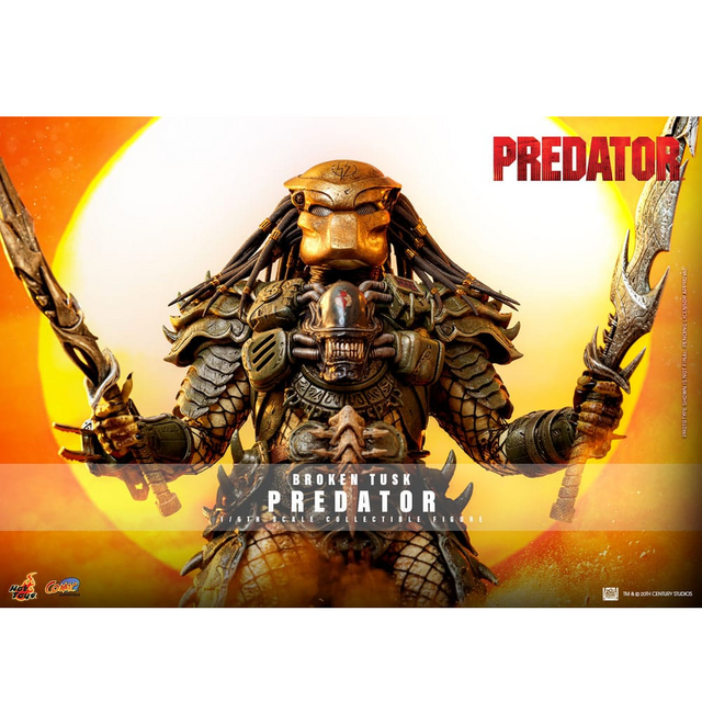 Alien vs. Predator Comic Masterpiece Action Figure 1/6 Broken Tusk Predator 35cm
