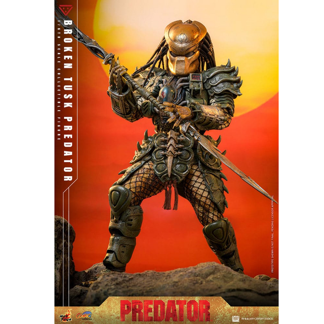 Alien vs. Predator Comic Masterpiece Action Figure 1/6 Broken Tusk Predator 35cm
