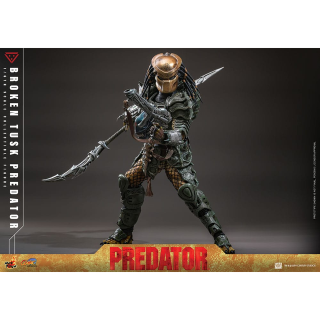 Alien vs. Predator Comic Masterpiece Action Figure 1/6 Broken Tusk Predator 35cm