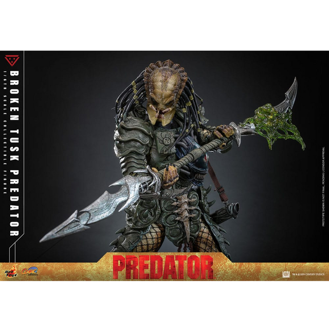 Alien vs. Predator Comic Masterpiece Action Figure 1/6 Broken Tusk Predator 35cm