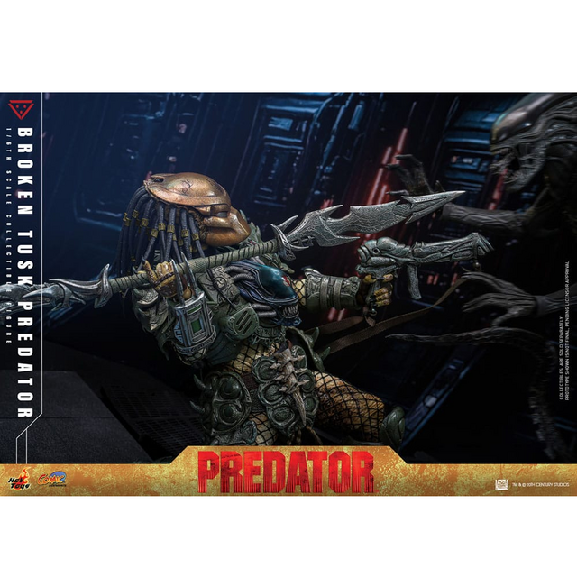 Alien vs. Predator Comic Masterpiece Action Figure 1/6 Broken Tusk Predator 35cm