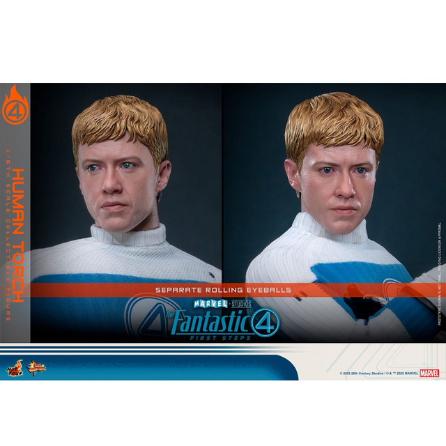 The Fantastic Four: First Steps Movie Masterpiece Action Figure 1/6 Human Torch 30cm