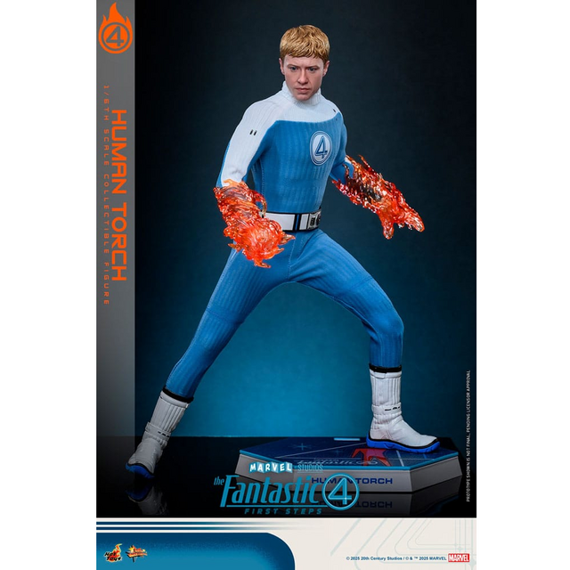 The Fantastic Four: First Steps Movie Masterpiece Action Figure 1/6 Human Torch 30cm