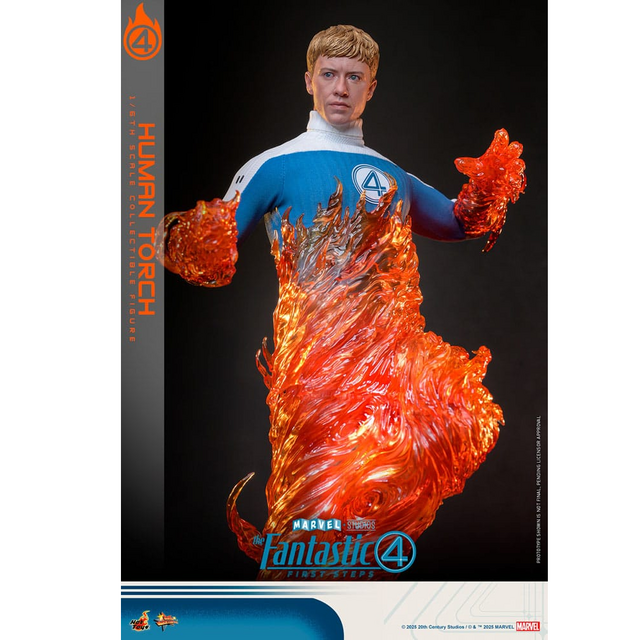 The Fantastic Four: First Steps Movie Masterpiece Action Figure 1/6 Human Torch 30cm