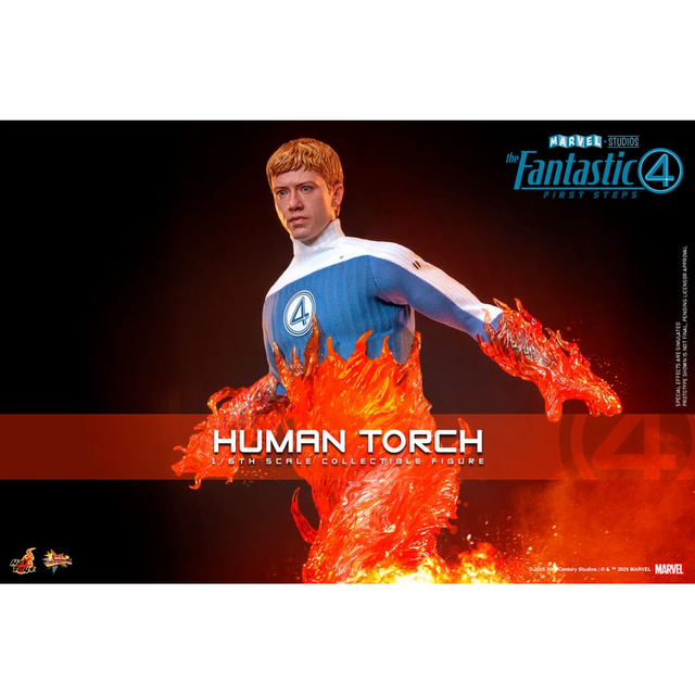 The Fantastic Four: First Steps Movie Masterpiece Action Figure 1/6 Human Torch 30cm
