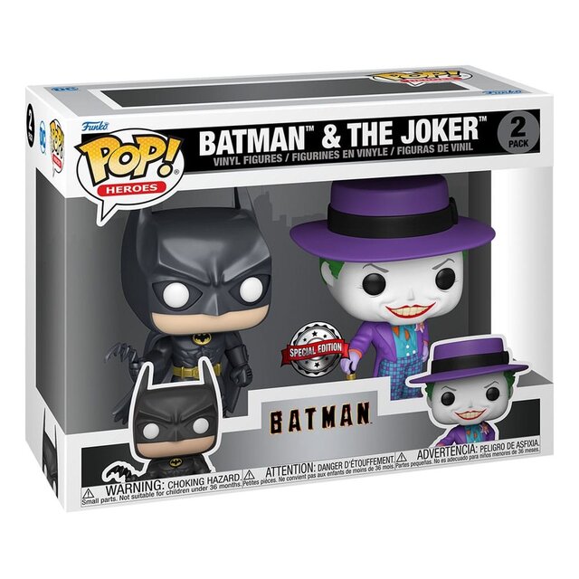 POP! Heroes Batman & The Joker 2-pack Vinyl Figures 9cm