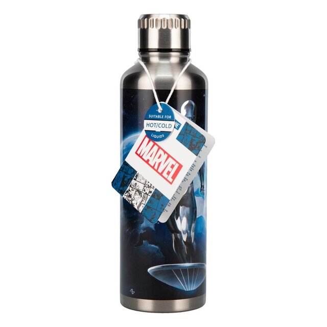 Fantastic Four Metal Water Bottle Silver Surfer 450ml