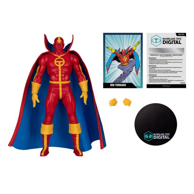 DC Direct McFarlane Digital Red Tornado (Bronze Age) Action Figure 18cm