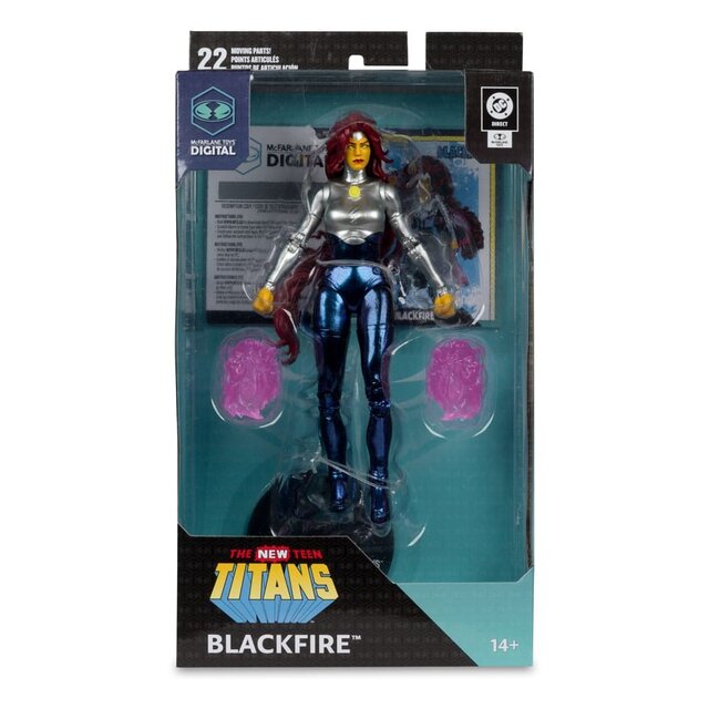 DC Direct McFarlane Digital Blackfire (The New Teen Titans) Action Figure 18cm