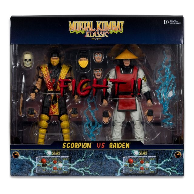 Mortal Kombat Klassic Scorpion vs. Raiden Action Figure Set 18cm