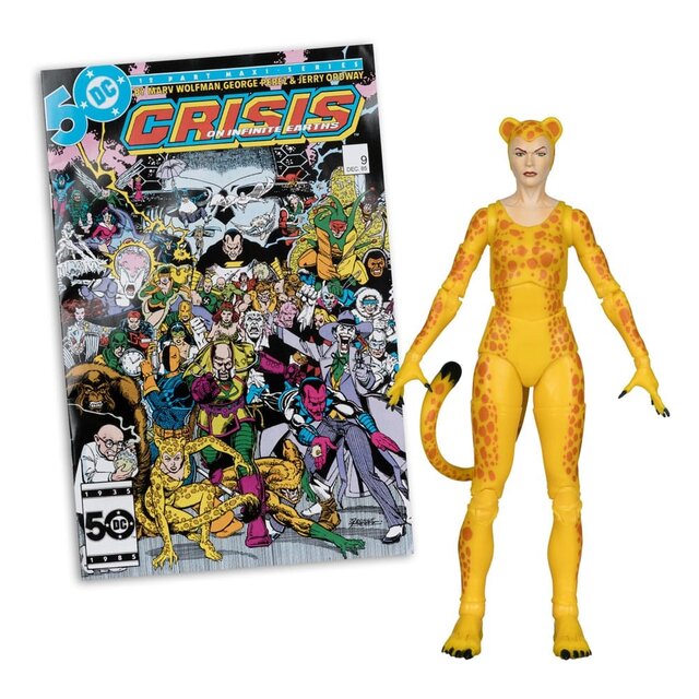 DC Direct Page Punchers Cheetah (Crisis on Infinite Earths) Action Figure (Red Platinum) 17cm