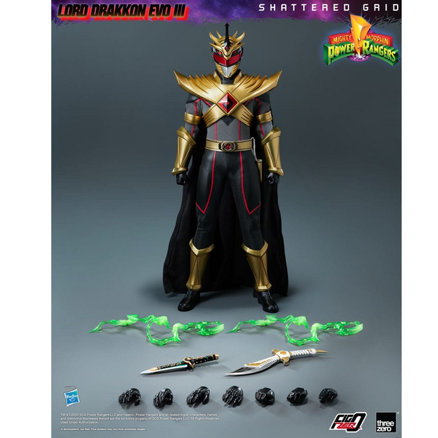 Mighty Morphin Power Rangers Shattered Grid FigZero 1/6 Lord Drakkon Evo III 30cm