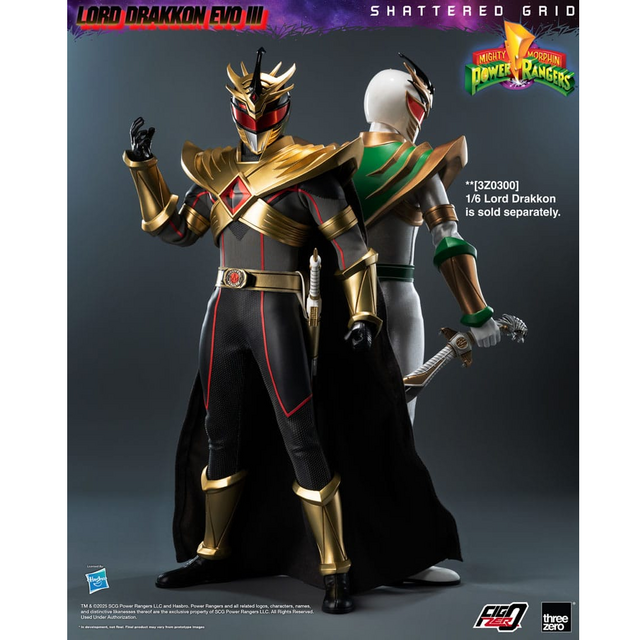 Mighty Morphin Power Rangers Shattered Grid FigZero 1/6 Lord Drakkon Evo III 30cm