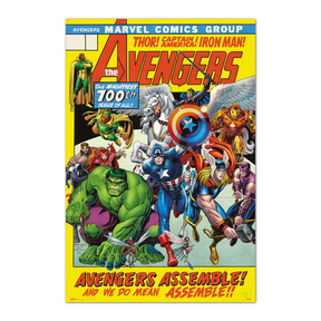 Avengers Comics Cover 100th Issue Poster