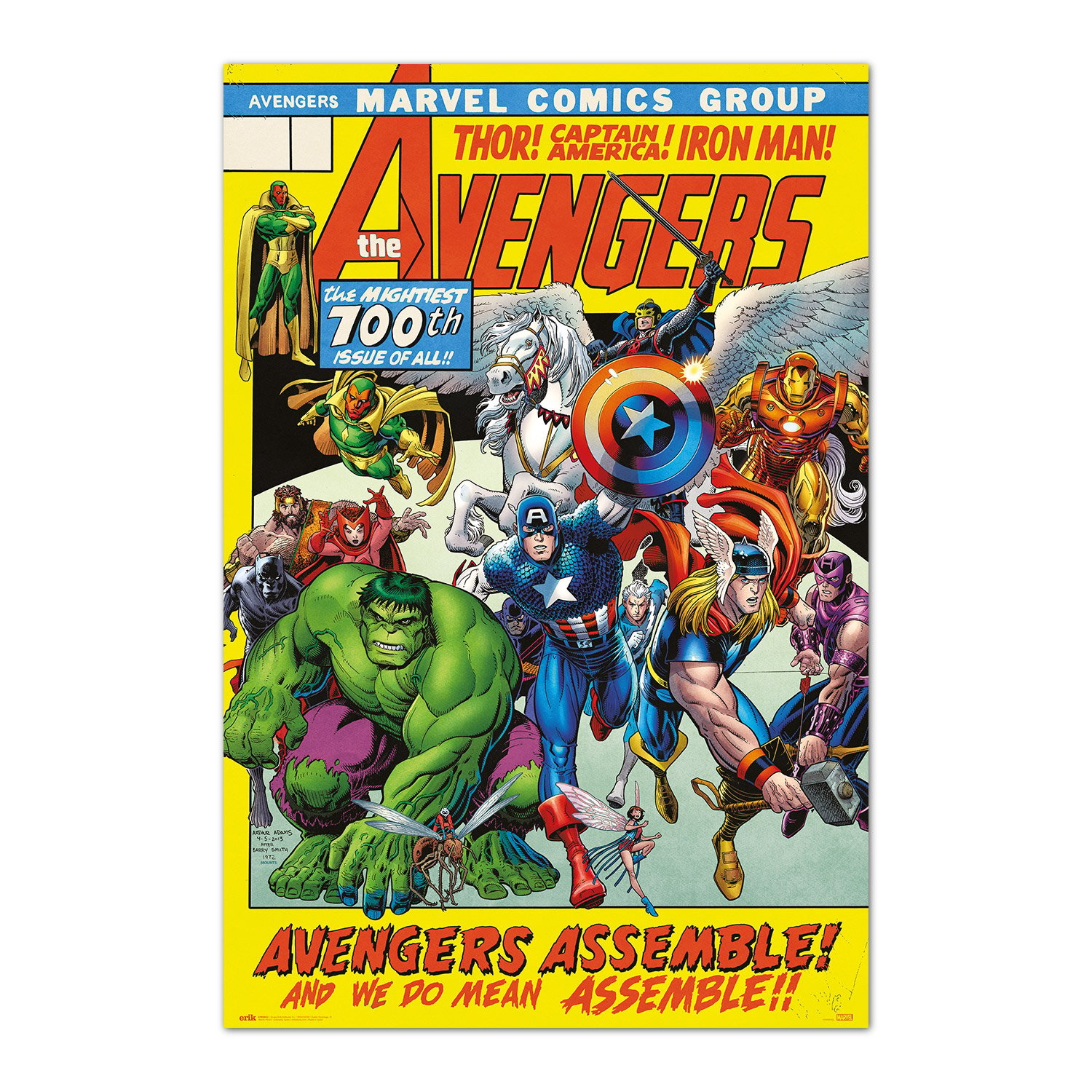 Avengers Comics Cover 100th Issue Poster