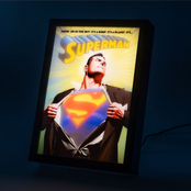 Superman Framed LED Print 28 x 20 x 5cm