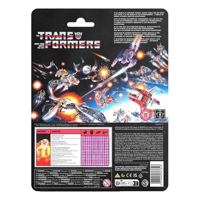 Transformers Retro G1 Autobot Wheelie Action Figure 11cm