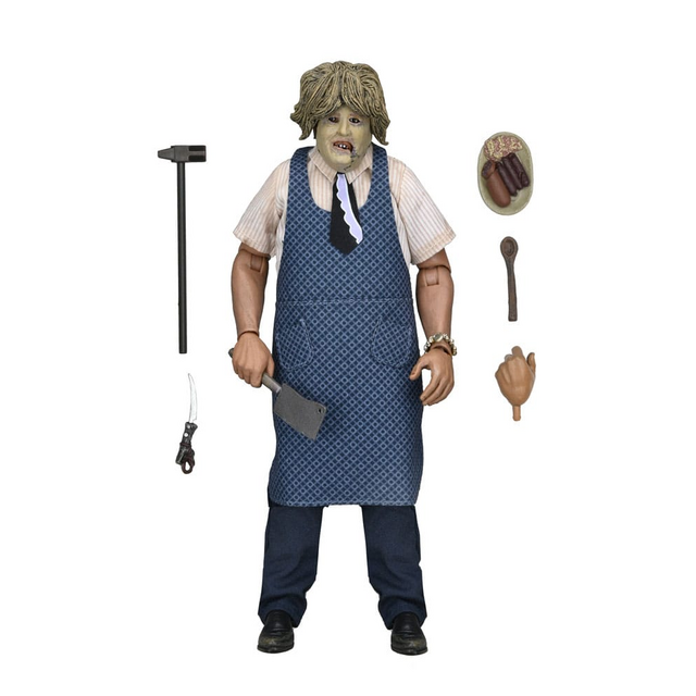 The Texas Chainsaw Massacre Leatherface with Old Lady Mask Clothed Action Figure 20cm