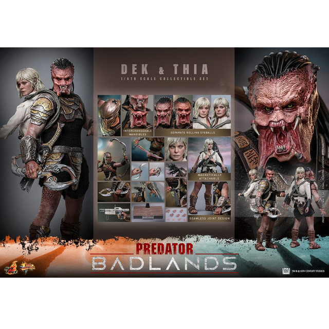 Predator Badlands Movie Masterpiece 1/6 Dek & Thia Action Figure 30cm