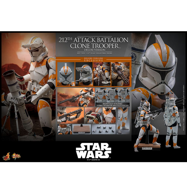 Star Wars The Clone Wars 212th Attack Battalion Clone Trooper (Deluxe Version) Action Figure 30cm