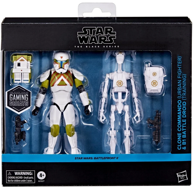 Star Wars Battlefront II Black Series Clone Commando & B1 Battle Droid 15cm