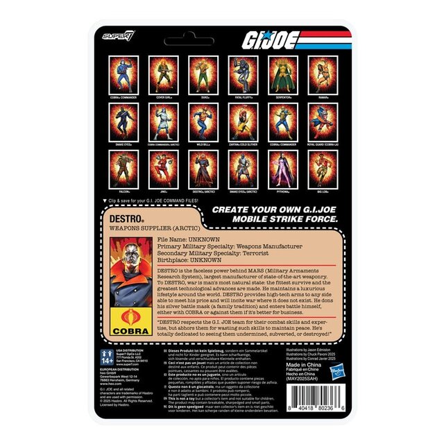 G.I. Joe (Movie) ReAction+ Destro Weapons Supplier Arctic 10cm