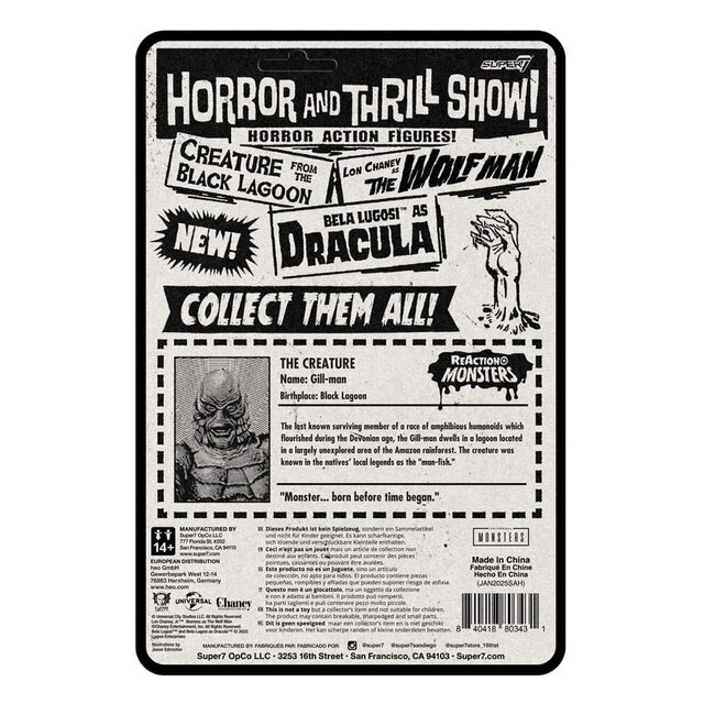 Universal Monsters ReAction+ Creature from the Black Lagoon Action Figure 10cm