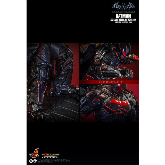 Batman Arkham Origins Videogame Masterpiece Action Figure 1/6 XE Suit Hellbat Version Hot Toys Exclusive 33cm