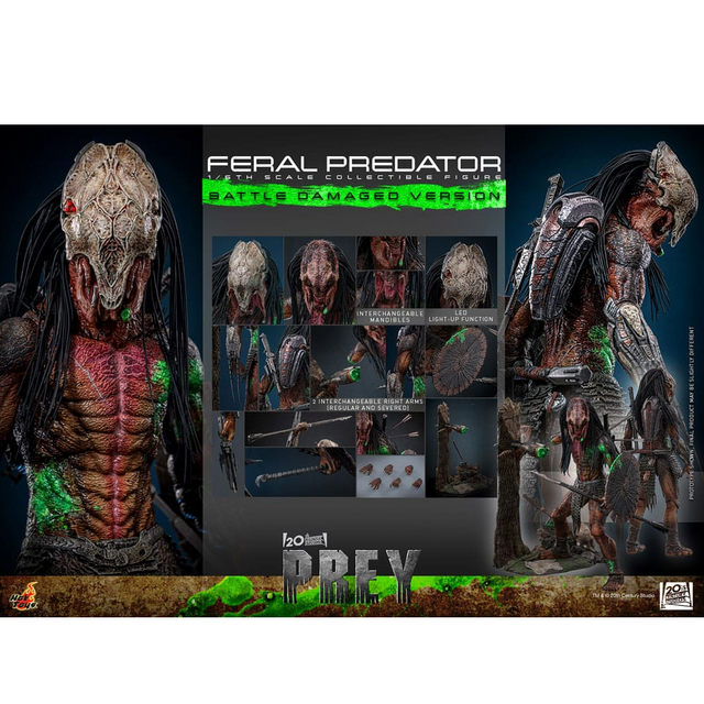 Prey Action Figure 1/6 Feral Predator (Battle Damaged Version) 37cm